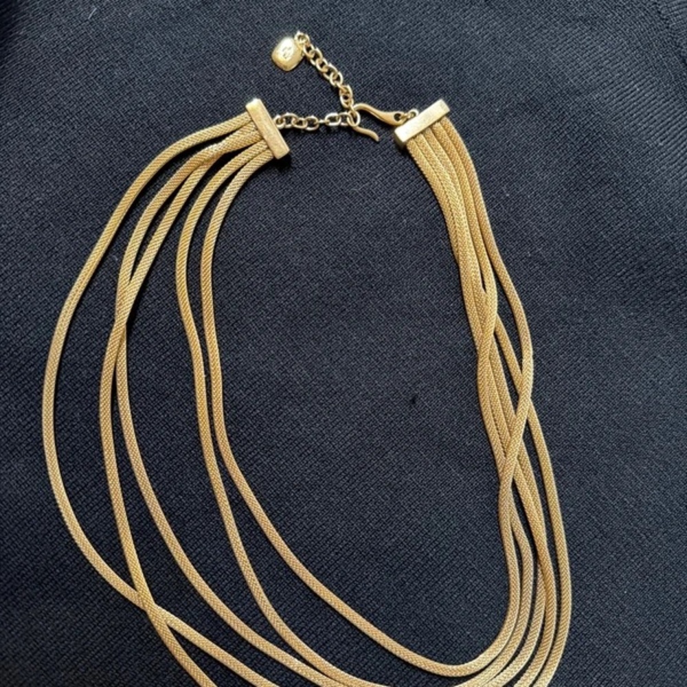 Women's Gold Multi-Strand Necklace - Fashion Layered Chain